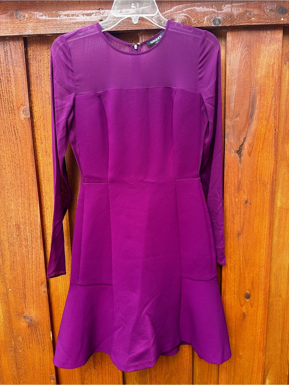 DKNY sheer panel dress